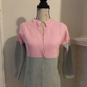 Color Block Long Cardigan Sweater NWOT